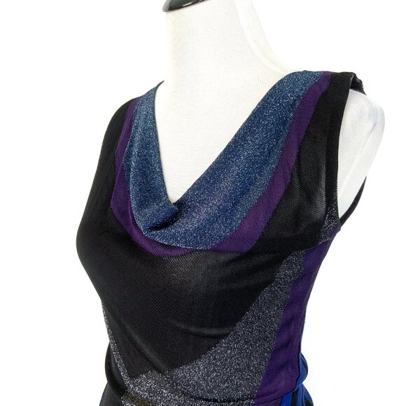 Gucci Cowl Neck Mix Media Knit Sleeveless Top Sz 6-8 - Picture 16 of 16